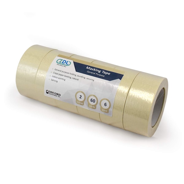 Idl Packaging 2 in W x 60 Yd. L, 5 mil Thick, Blue, Rubber Adhesive, 24 PK C-4457-2 - main